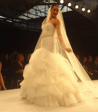 عروس الأحلام مع ثوب زفافها